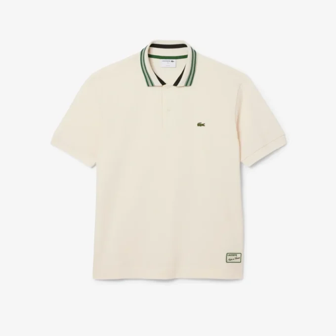 Polos de cuello rayado de corte clásico «Made in France» para hombre