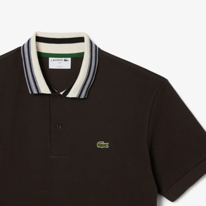 Polos de cuello rayado de corte clásico «Made in France» para hombre