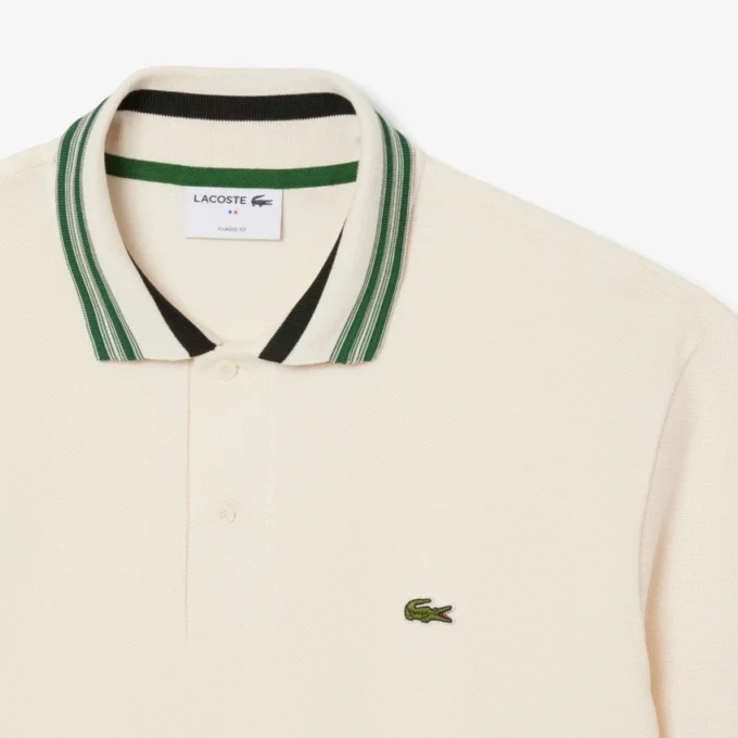 Polos de cuello rayado de corte clásico «Made in France» para hombre