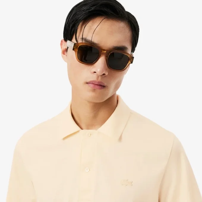 Polos de hombre Paris Classic Fit con cuello abierto y bordado