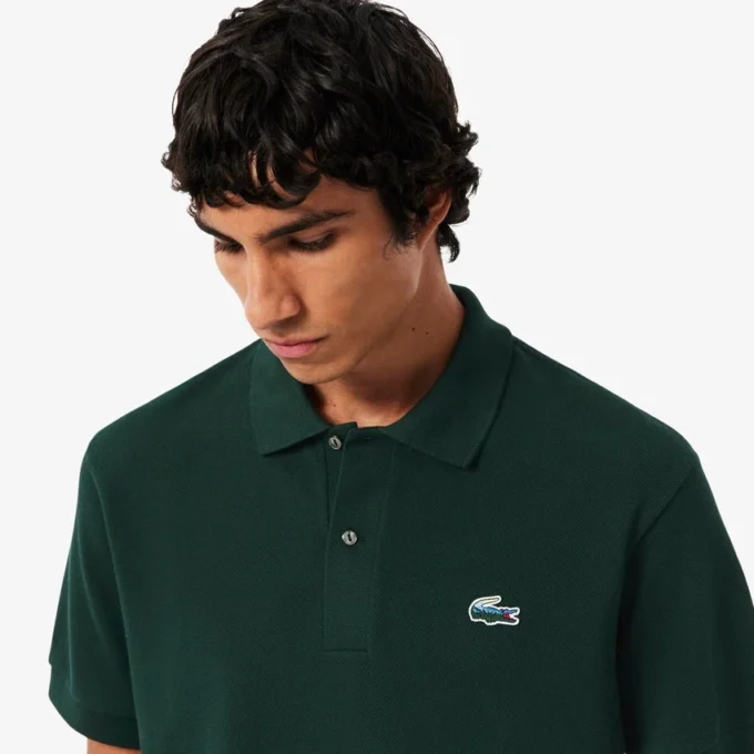 Polos de piqué con cocodrilo Landscape de corte clásico para hombre