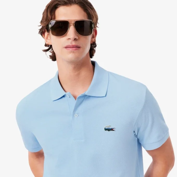 Polos de piqué con cocodrilo Landscape de corte clásico para hombre