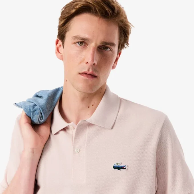 Polos de piqué con cocodrilo Landscape de corte clásico para hombre
