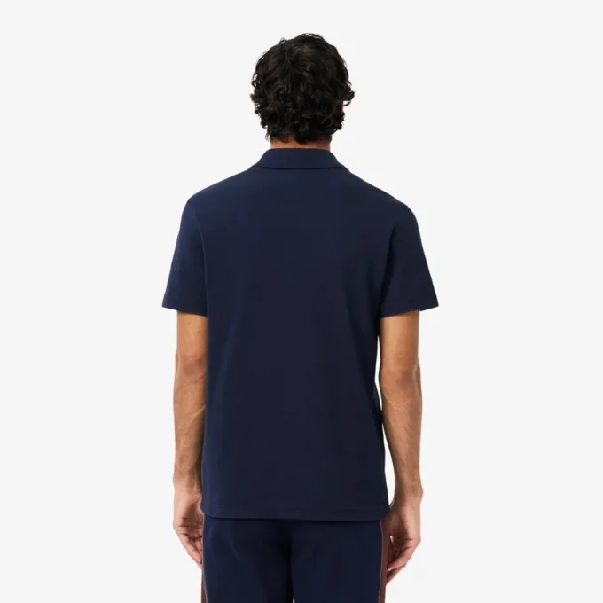 Polos de piqué fino con bloques de color y corte regular para hombre