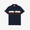 Polos de piqué fino con bloques de color y corte regular para hombre