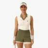 Polos de tenis sin mangas de punto elástico para mujer
