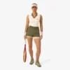Polos de tenis sin mangas de punto elástico para mujer