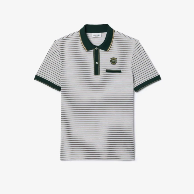 Polos Mini Piqué a rayas de corte regular para hombre