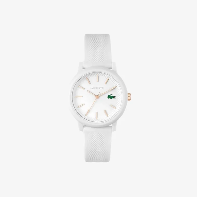 Reloj Lacoste.12.12 con correa de silicona blanca