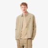 Sobrecamisa de cuadros de algodón grueso oversize para hombre