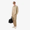 Sobrecamisa de cuadros de algodón grueso oversize para hombre