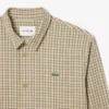 Sobrecamisa de cuadros de algodón grueso oversize para hombre