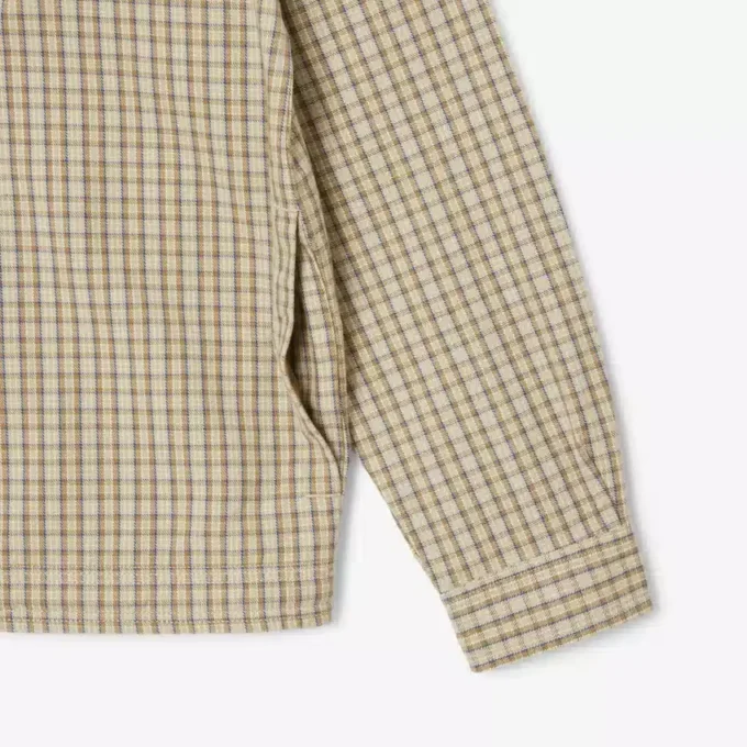 Sobrecamisa de cuadros de algodón grueso oversize para hombre