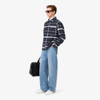 Sobrecamiseta de cuadros de algodón para hombre