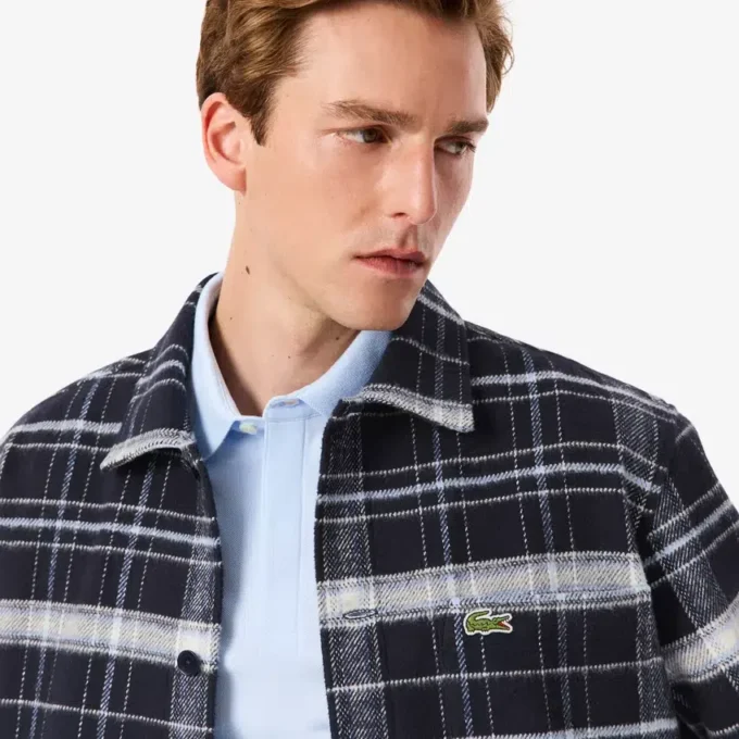 Sobrecamiseta de cuadros de algodón para hombre