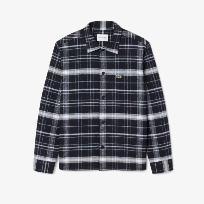 Sobrecamiseta de cuadros de algodón para hombre