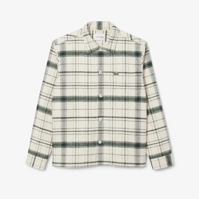 Sobrecamiseta de cuadros de algodón para hombre