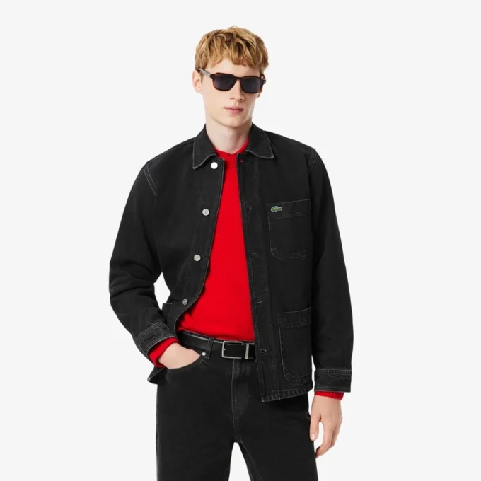 Sobrecamiseta de denim de algodón grueso para hombre