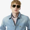 Sobrecamiseta de denim de algodón grueso para hombre