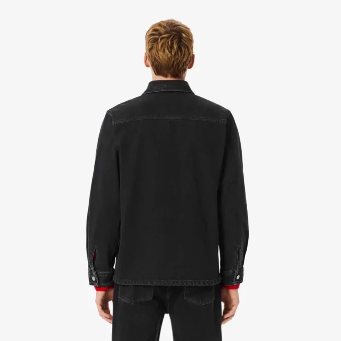 Sobrecamiseta de denim de algodón grueso para hombre