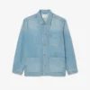 Sobrecamiseta de denim de algodón grueso para hombre