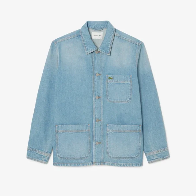 Sobrecamiseta de denim de algodón grueso para hombre