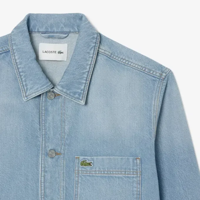Sobrecamiseta de denim de algodón grueso para hombre