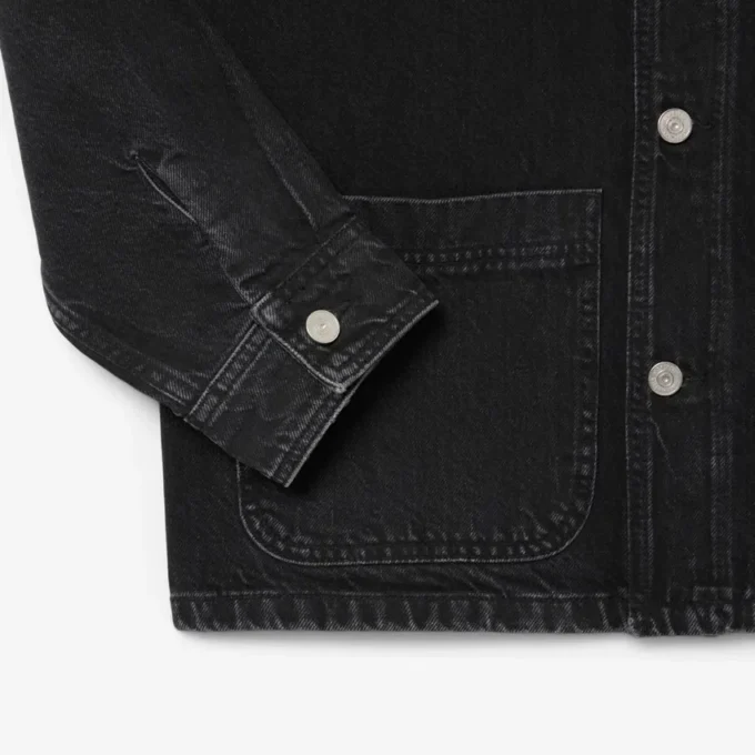 Sobrecamiseta de denim de algodón grueso para hombre