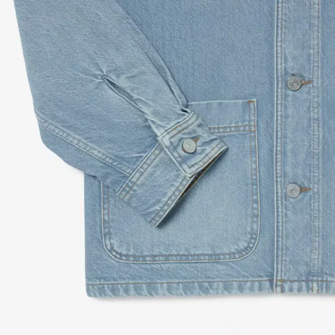 Sobrecamiseta de denim de algodón grueso para hombre