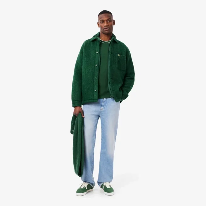 Sobrecamiseta de mezcla de lana para hombre
