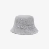 Sombrero de pescador unisex de algodón a cuadros de doble cara