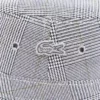 Sombrero de pescador unisex de algodón a cuadros de doble cara