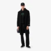 Sudadera con capucha bordada de corte holgado para hombre