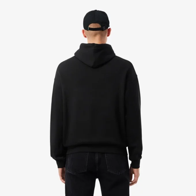 Sudadera con capucha bordada de corte holgado para hombre