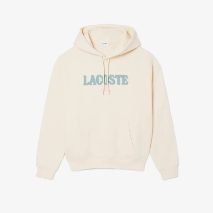 Sudadera con capucha bordada de corte holgado para hombre