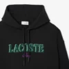 Sudadera con capucha bordada de corte holgado para hombre