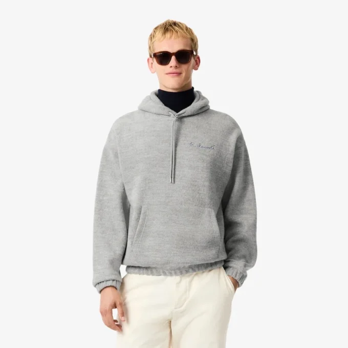 Sudadera con capucha bordada para hombre