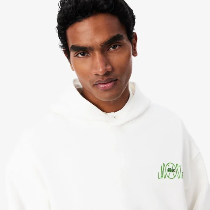 Sudadera con capucha de felpa con estampado múltiple