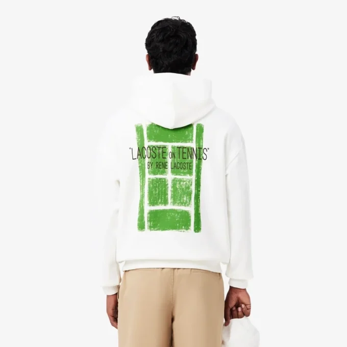 Sudadera con capucha de felpa con estampado múltiple
