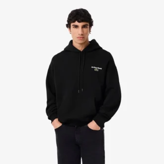 Sudadera con capucha de felpa estampada para hombre