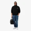 Sudadera con capucha de felpa estampada para hombre