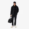 Sudadera con capucha de felpa estampada para hombre
