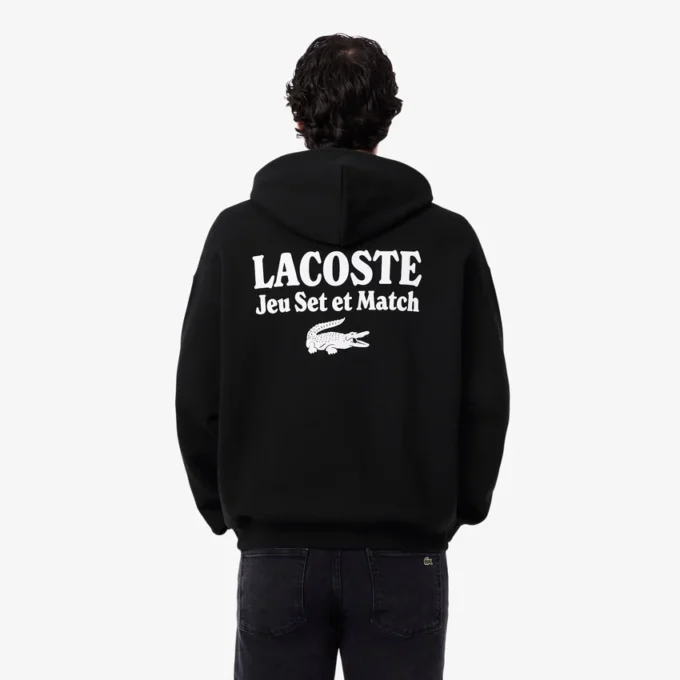 Sudadera con capucha de felpa estampada para hombre