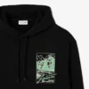 Sudadera con capucha de felpa estampada para hombre