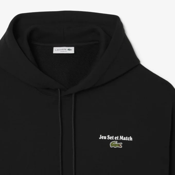 Sudadera con capucha de felpa estampada para hombre