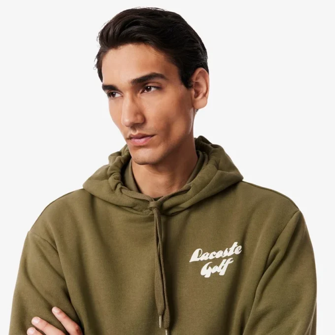 Sudadera con capucha de Golf de felpa estampada para hombre
