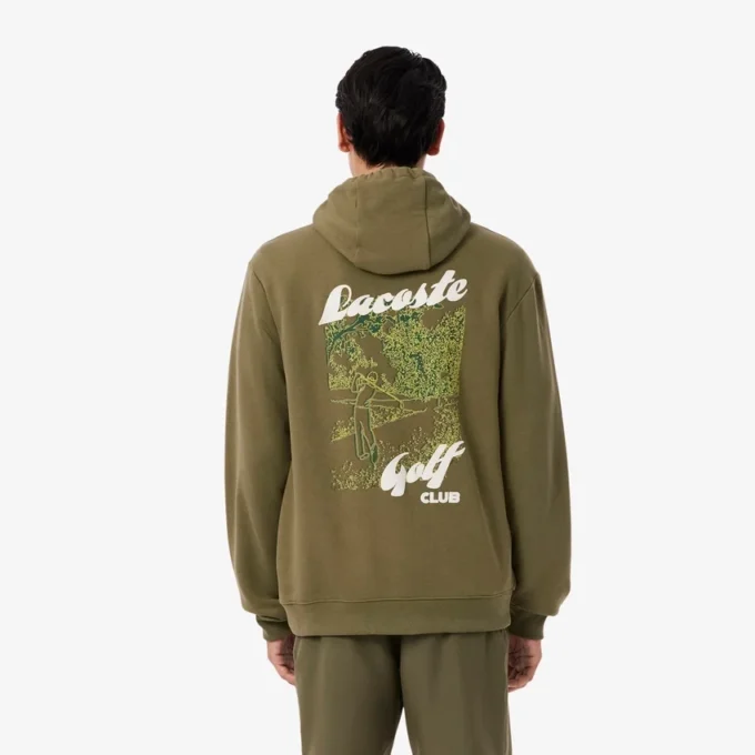 Sudadera con capucha de Golf de felpa estampada para hombre