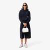 Sudadera con capucha de piqué de corte holgado para mujer