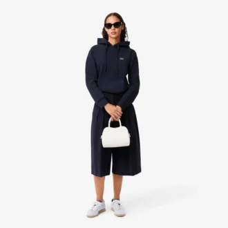 Sudadera con capucha de piqué de corte holgado para mujer