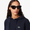 Sudadera con capucha de piqué de corte holgado para mujer